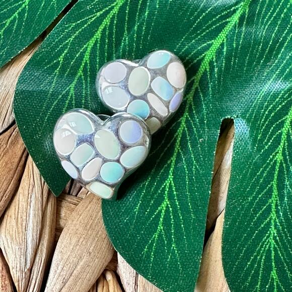 BOGO FREE MOSIAC HEART ENAMLE EARRINGS STUDS - Picture 3 of 5